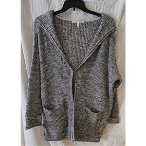 Size L Victoria's Secret Hooded Cable Knit Sweater Cardigan Gray